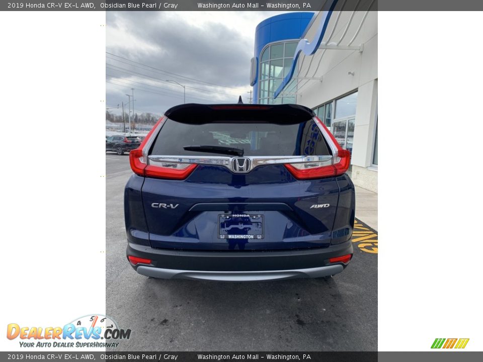 2019 Honda CR-V EX-L AWD Obsidian Blue Pearl / Gray Photo #6