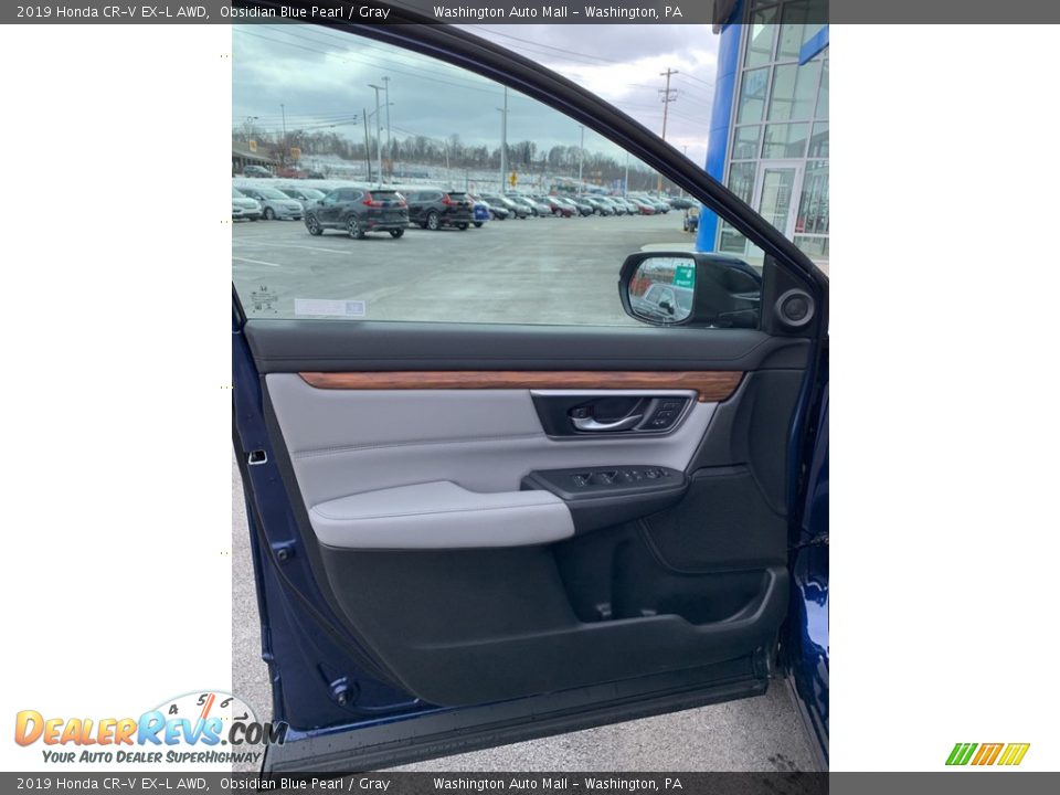 2019 Honda CR-V EX-L AWD Obsidian Blue Pearl / Gray Photo #8