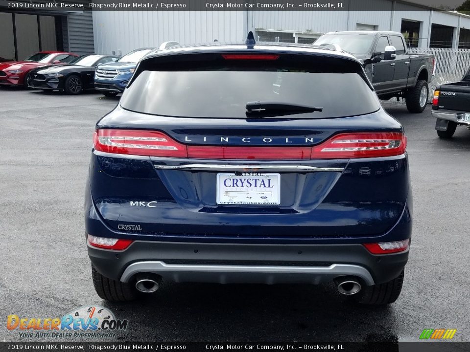 2019 Lincoln MKC Reserve Rhapsody Blue Metallic / Espresso Photo #4