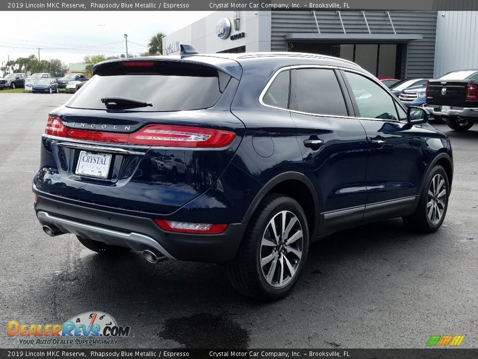 2019 Lincoln MKC Reserve Rhapsody Blue Metallic / Espresso Photo #5