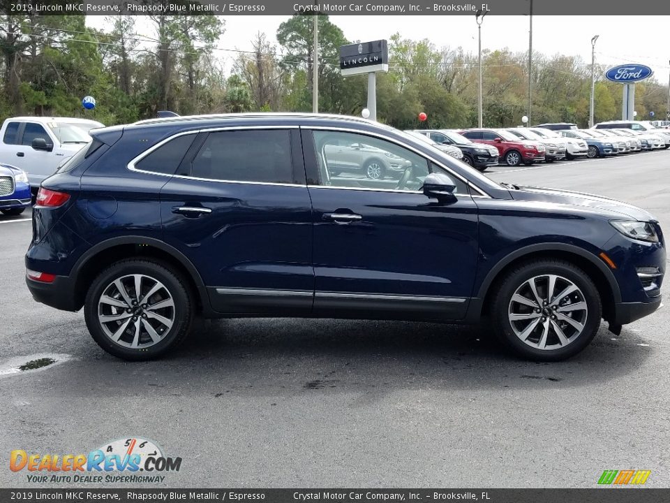 2019 Lincoln MKC Reserve Rhapsody Blue Metallic / Espresso Photo #6