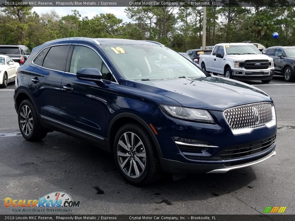 2019 Lincoln MKC Reserve Rhapsody Blue Metallic / Espresso Photo #7