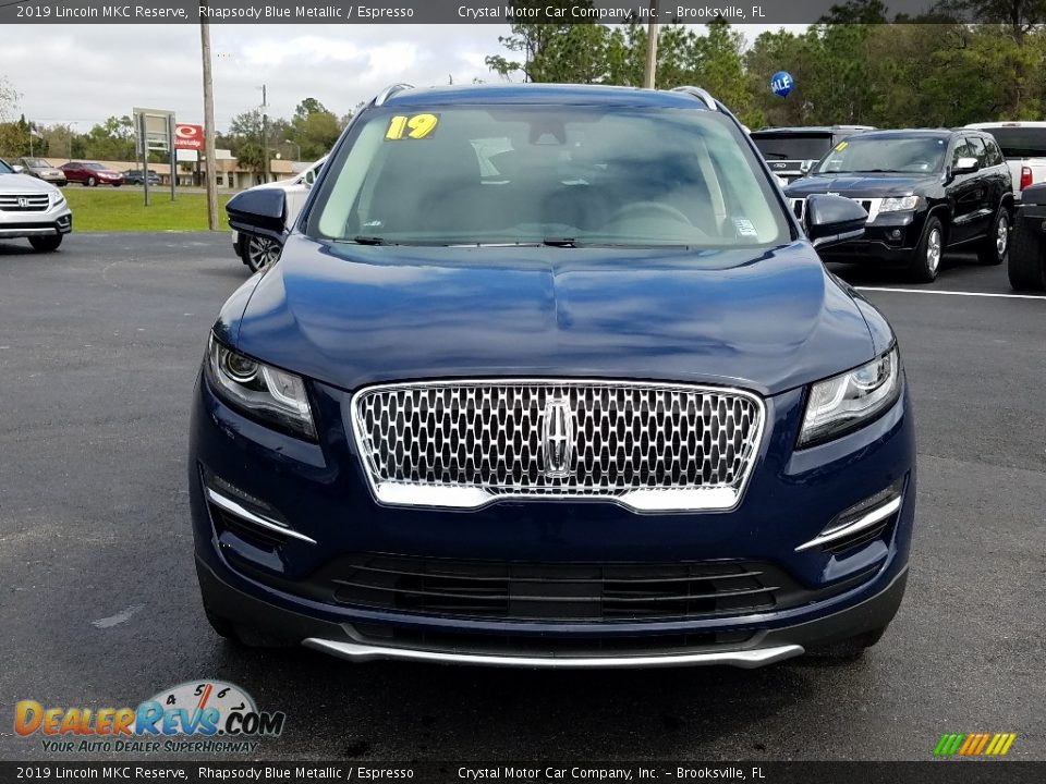 2019 Lincoln MKC Reserve Rhapsody Blue Metallic / Espresso Photo #8