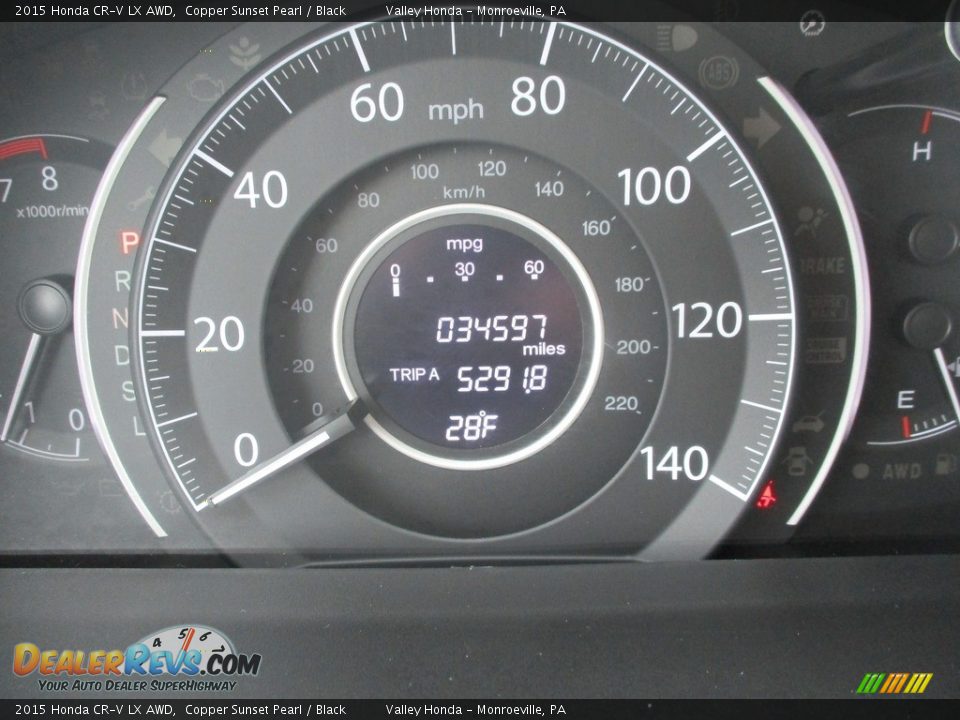 2015 Honda CR-V LX AWD Copper Sunset Pearl / Black Photo #20