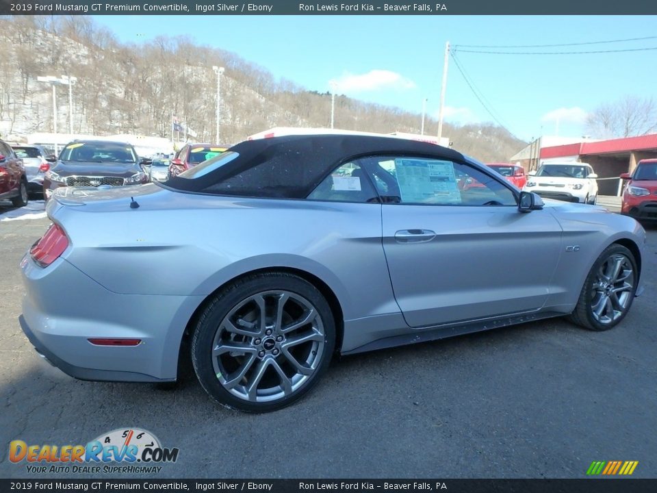 2019 Ford Mustang GT Premium Convertible Ingot Silver / Ebony Photo #2