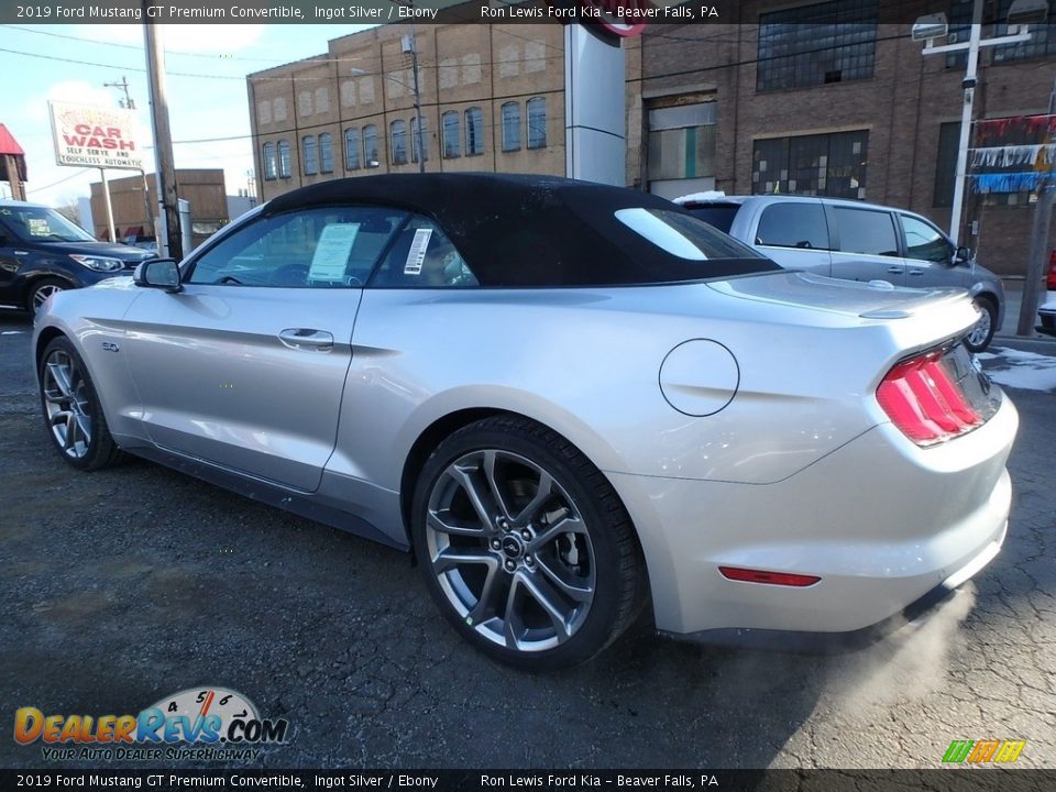 2019 Ford Mustang GT Premium Convertible Ingot Silver / Ebony Photo #4