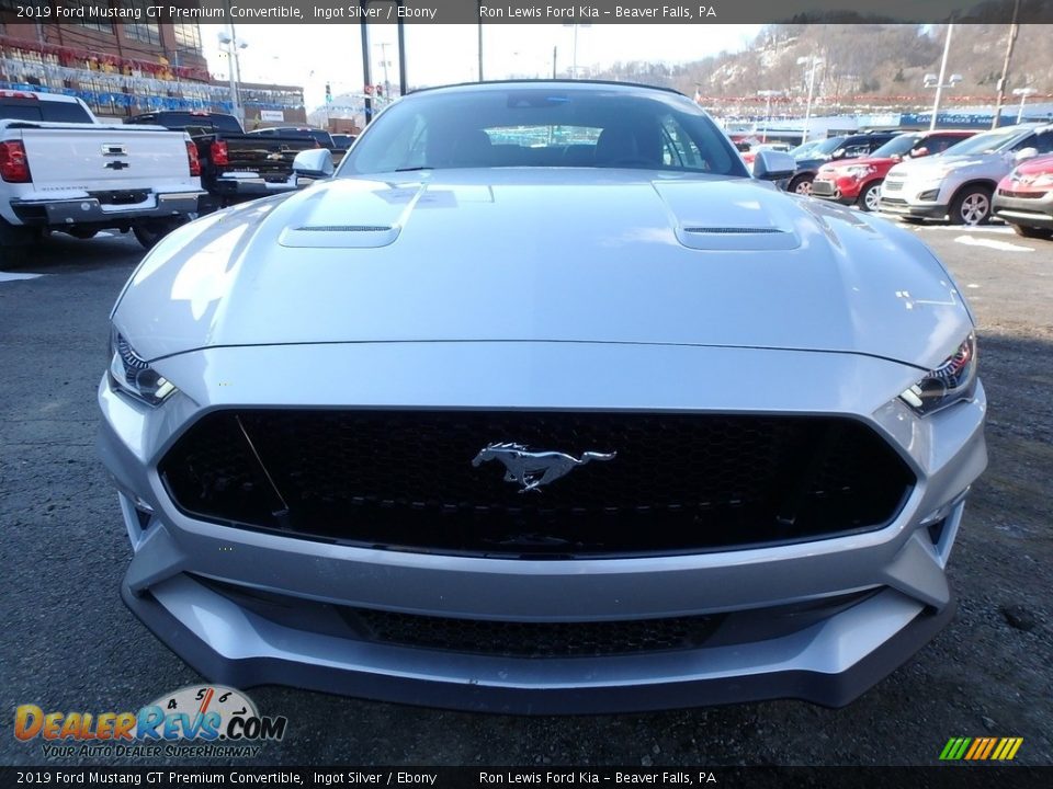 2019 Ford Mustang GT Premium Convertible Ingot Silver / Ebony Photo #7