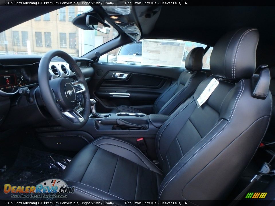 Front Seat of 2019 Ford Mustang GT Premium Convertible Photo #11