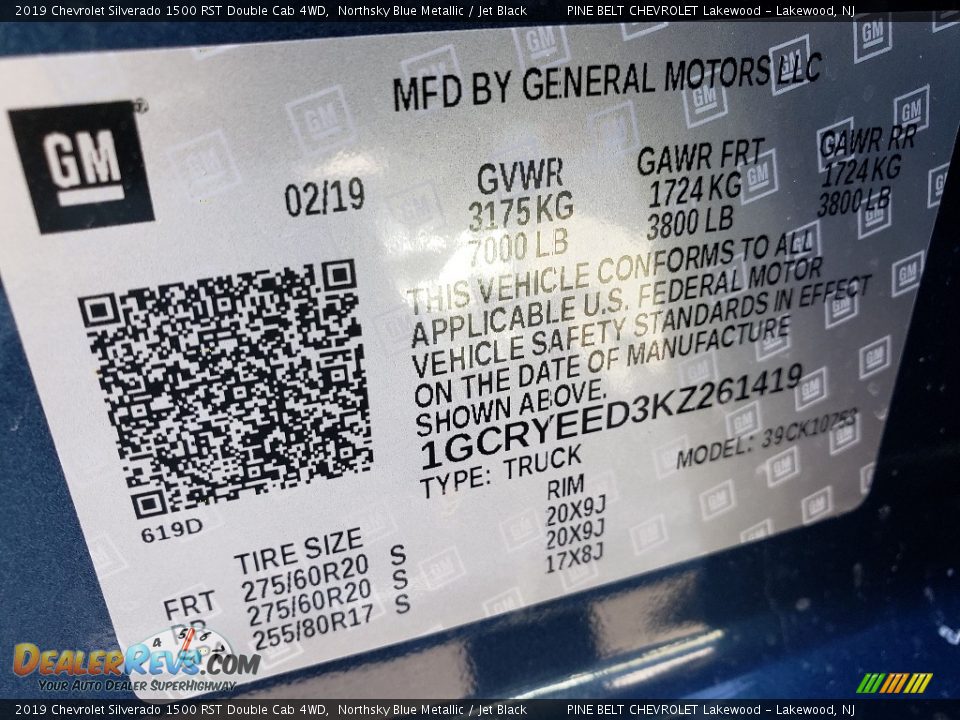 2019 Chevrolet Silverado 1500 RST Double Cab 4WD Northsky Blue Metallic / Jet Black Photo #9