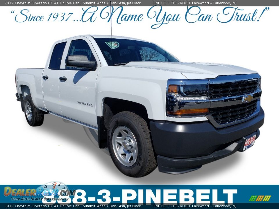 2019 Chevrolet Silverado LD WT Double Cab Summit White / Dark Ash/Jet Black Photo #1