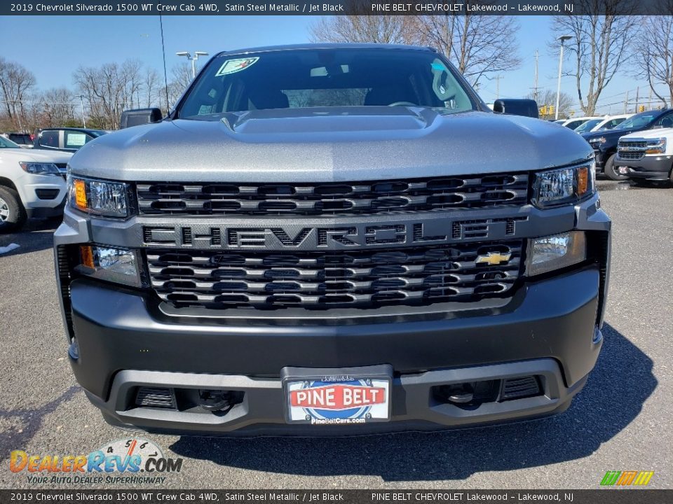 2019 Chevrolet Silverado 1500 WT Crew Cab 4WD Satin Steel Metallic / Jet Black Photo #2