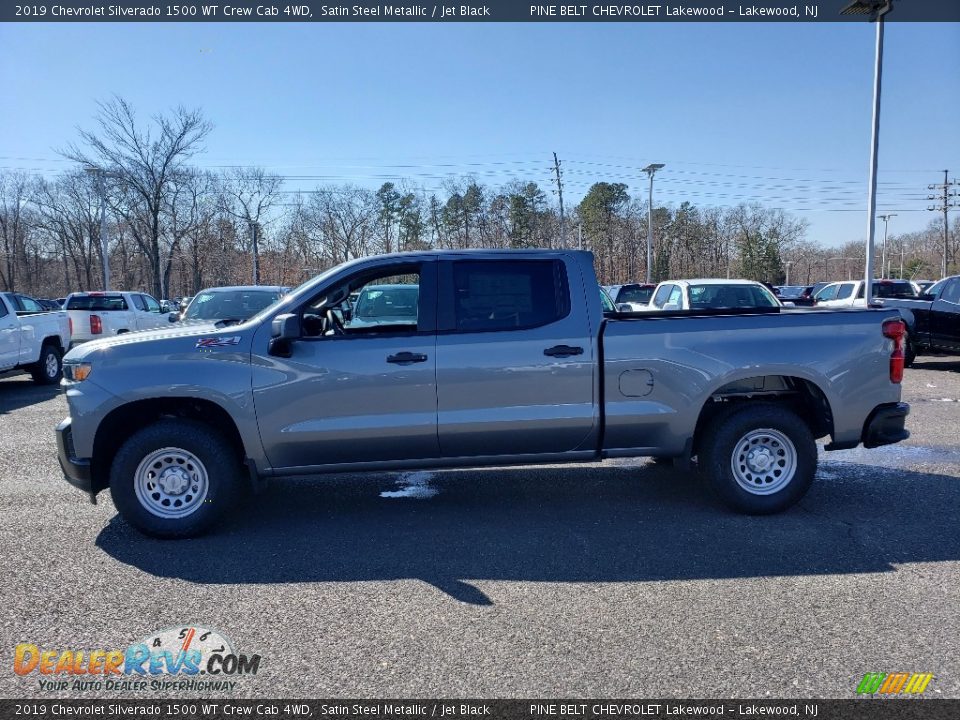 2019 Chevrolet Silverado 1500 WT Crew Cab 4WD Satin Steel Metallic / Jet Black Photo #3
