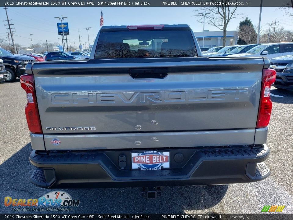 2019 Chevrolet Silverado 1500 WT Crew Cab 4WD Satin Steel Metallic / Jet Black Photo #5