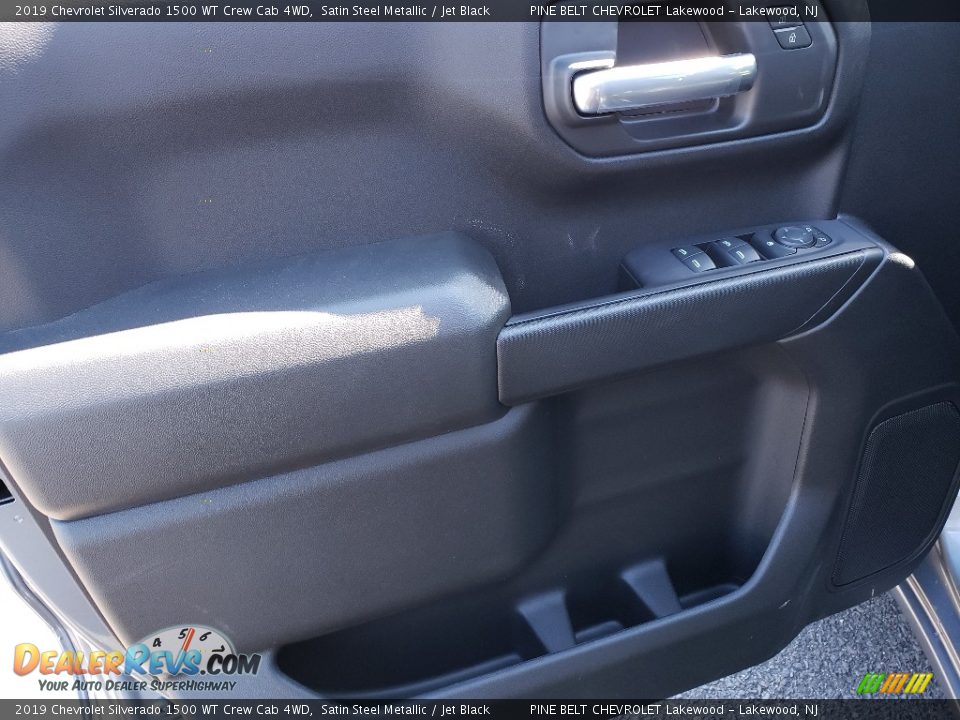2019 Chevrolet Silverado 1500 WT Crew Cab 4WD Satin Steel Metallic / Jet Black Photo #8