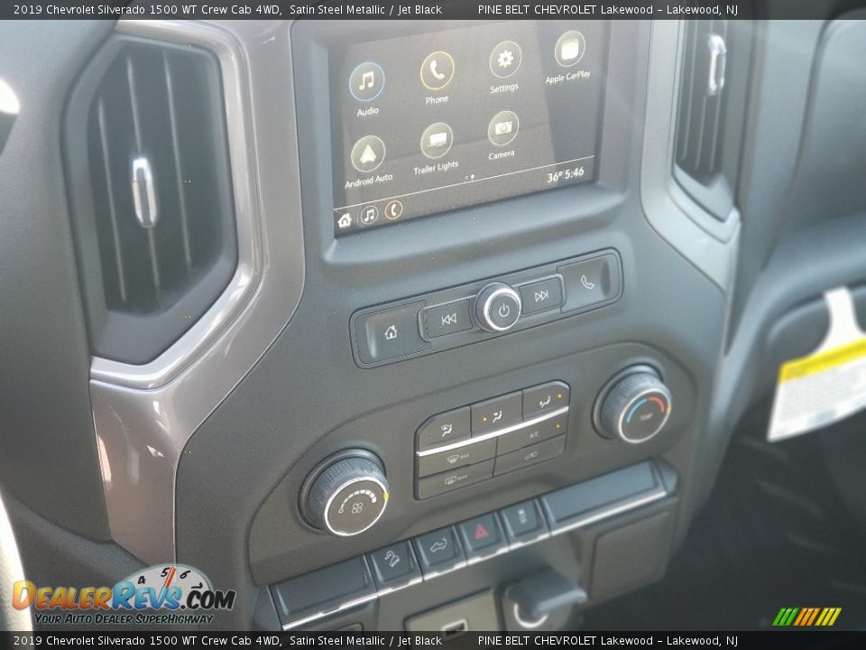 2019 Chevrolet Silverado 1500 WT Crew Cab 4WD Satin Steel Metallic / Jet Black Photo #10