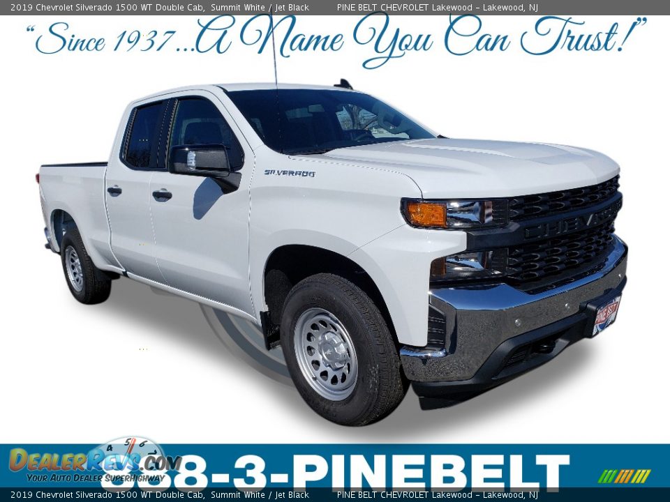 2019 Chevrolet Silverado 1500 WT Double Cab Summit White / Jet Black Photo #1
