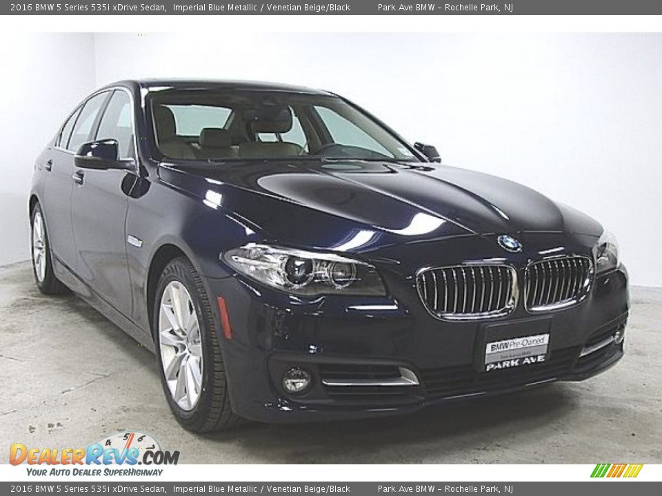 2016 BMW 5 Series 535i xDrive Sedan Imperial Blue Metallic / Venetian Beige/Black Photo #4