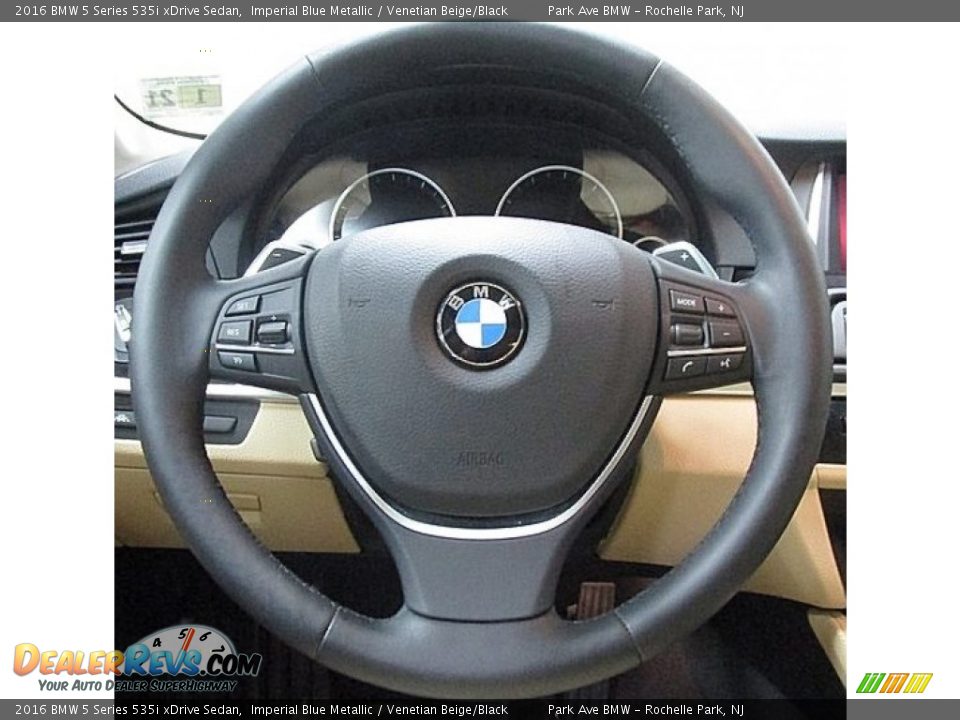 2016 BMW 5 Series 535i xDrive Sedan Imperial Blue Metallic / Venetian Beige/Black Photo #22