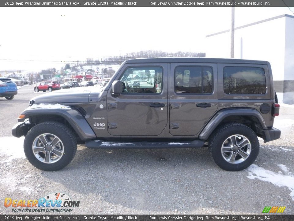 2019 Jeep Wrangler Unlimited Sahara 4x4 Granite Crystal Metallic / Black Photo #3