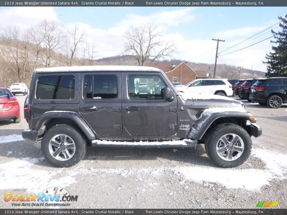 2019 Jeep Wrangler Unlimited Sahara 4x4 Granite Crystal Metallic / Black Photo #7
