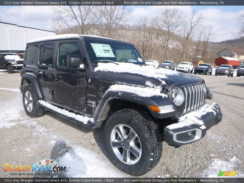 2019 Jeep Wrangler Unlimited Sahara 4x4 Granite Crystal Metallic / Black Photo #8
