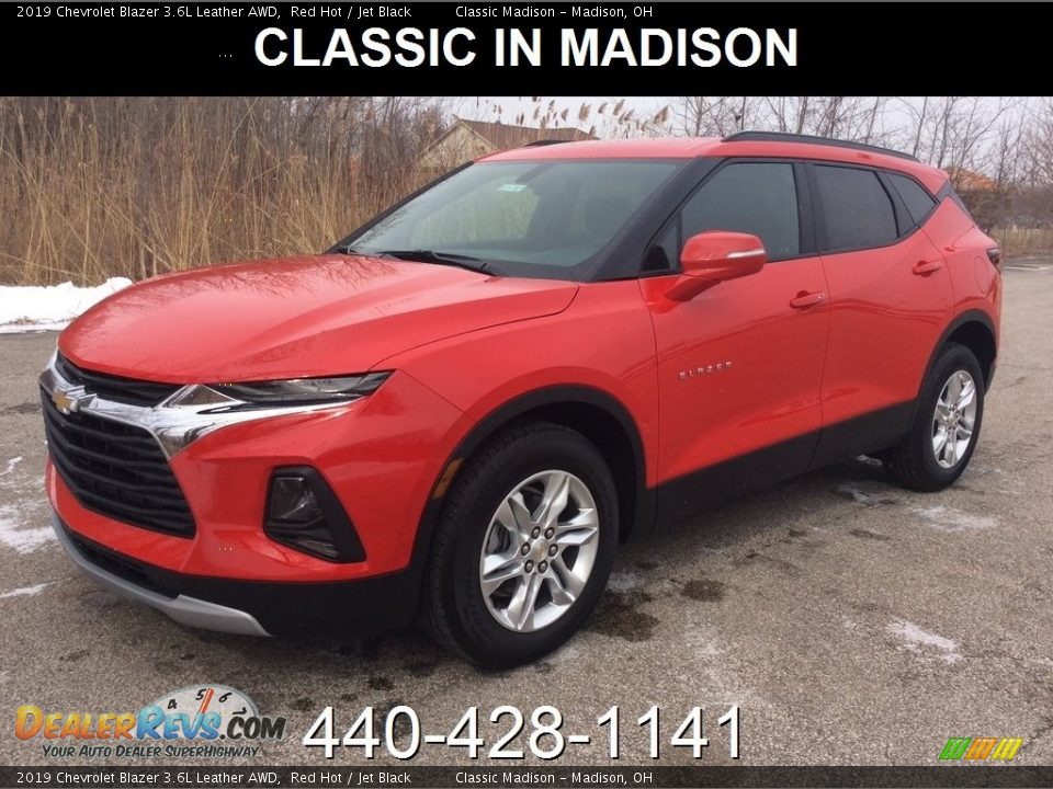 2019 Chevrolet Blazer 3.6L Leather AWD Red Hot / Jet Black Photo #1