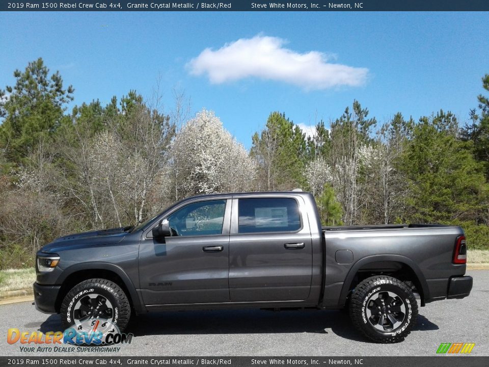 2019 Ram 1500 Rebel Crew Cab 4x4 Granite Crystal Metallic / Black/Red Photo #1