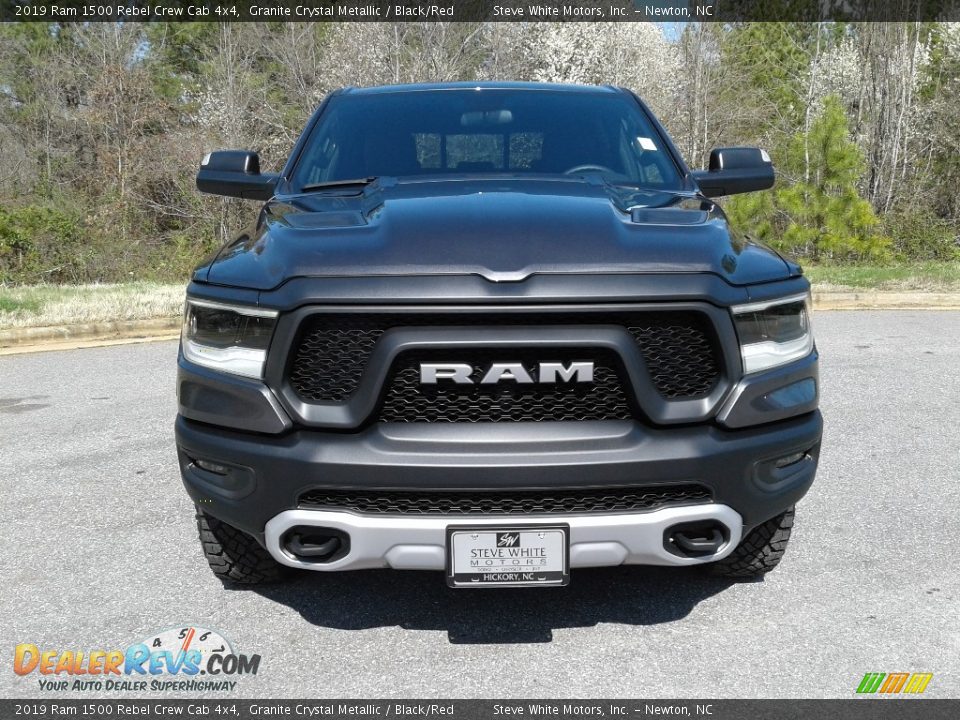 2019 Ram 1500 Rebel Crew Cab 4x4 Granite Crystal Metallic / Black/Red Photo #3