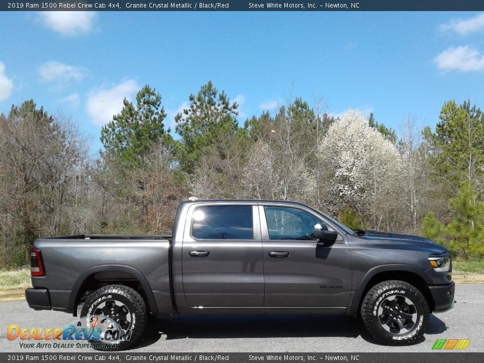 2019 Ram 1500 Rebel Crew Cab 4x4 Granite Crystal Metallic / Black/Red Photo #5