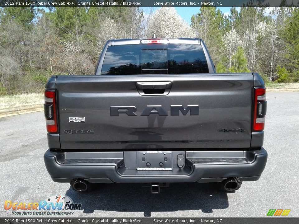 2019 Ram 1500 Rebel Crew Cab 4x4 Granite Crystal Metallic / Black/Red Photo #7