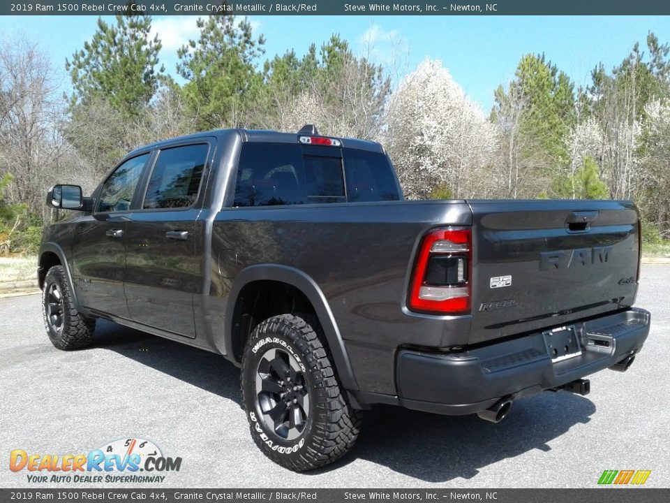 2019 Ram 1500 Rebel Crew Cab 4x4 Granite Crystal Metallic / Black/Red Photo #8