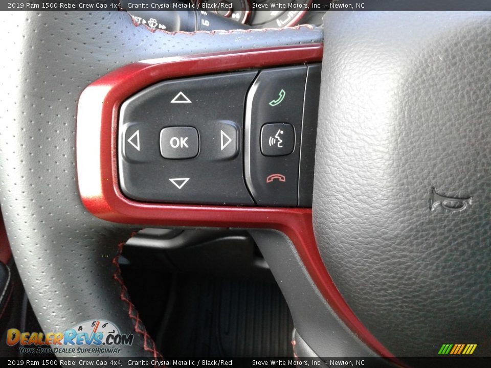 2019 Ram 1500 Rebel Crew Cab 4x4 Granite Crystal Metallic / Black/Red Photo #18