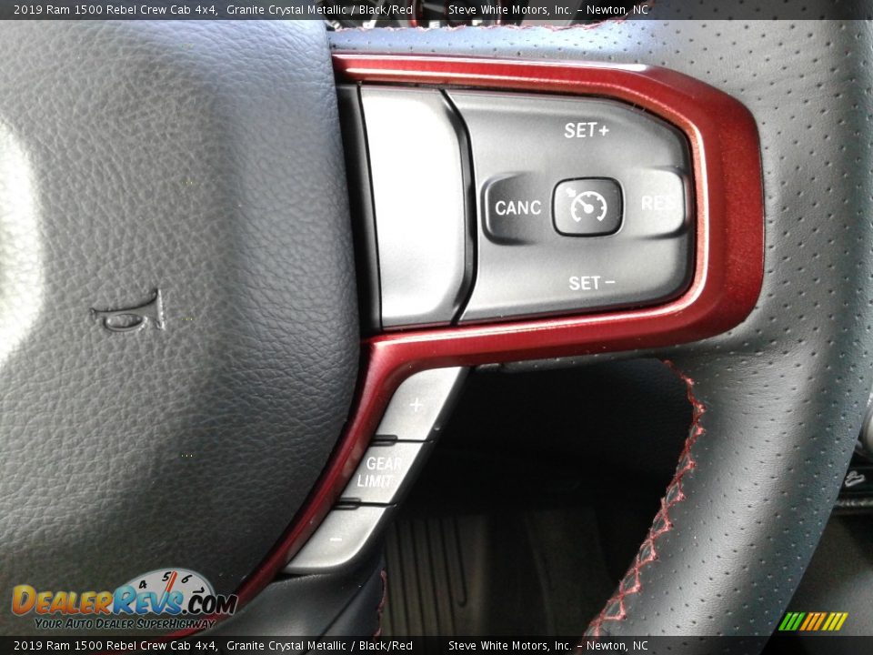 2019 Ram 1500 Rebel Crew Cab 4x4 Granite Crystal Metallic / Black/Red Photo #19