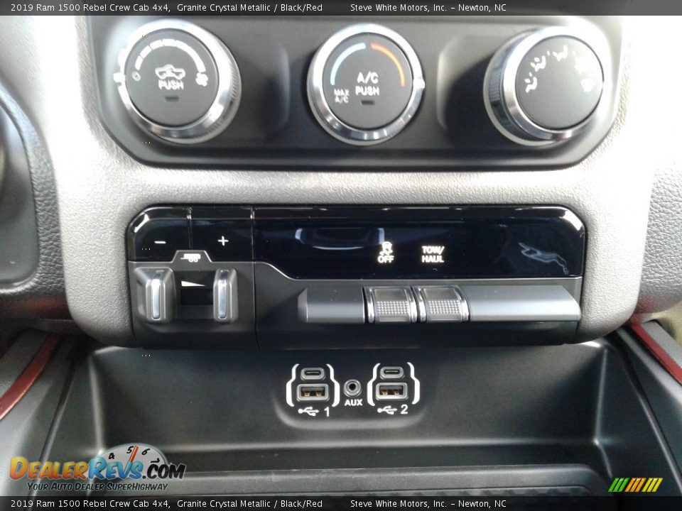 2019 Ram 1500 Rebel Crew Cab 4x4 Granite Crystal Metallic / Black/Red Photo #25