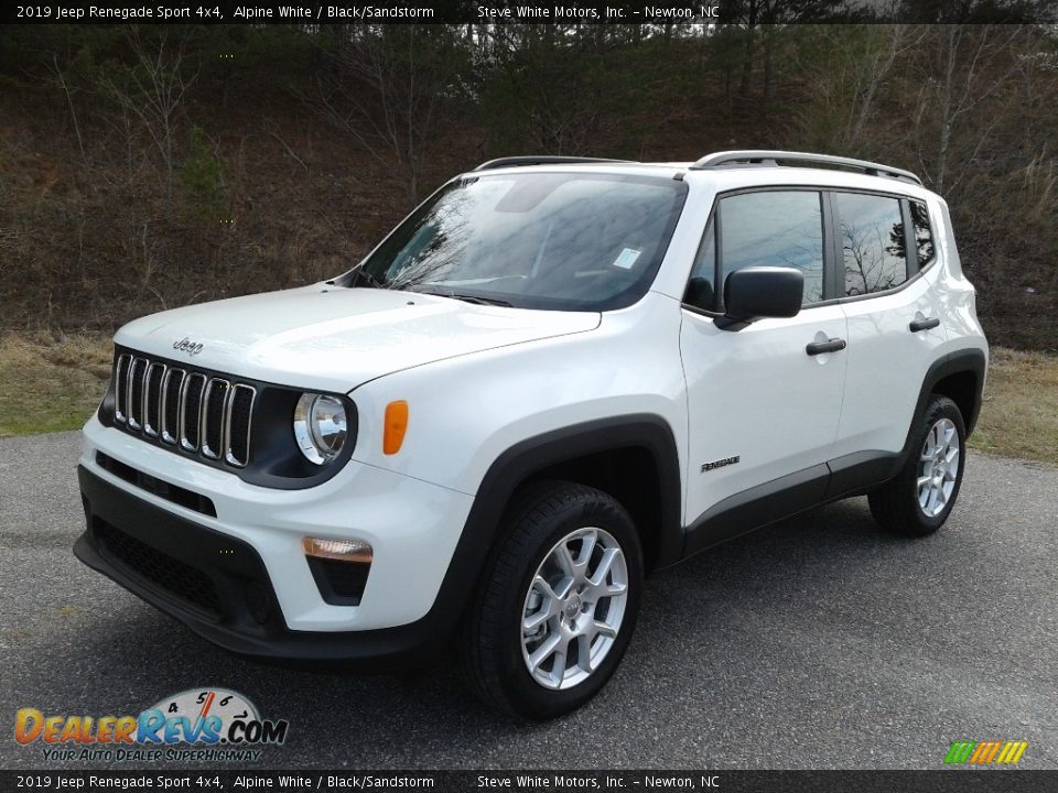 2019 Jeep Renegade Sport 4x4 Alpine White / Black/Sandstorm Photo #2