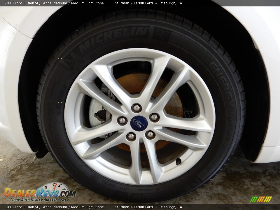 2018 Ford Fusion SE White Platinum / Medium Light Stone Photo #6