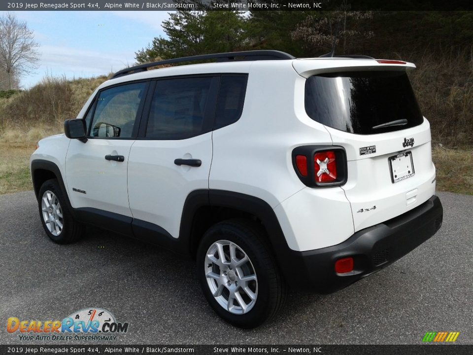 2019 Jeep Renegade Sport 4x4 Alpine White / Black/Sandstorm Photo #8
