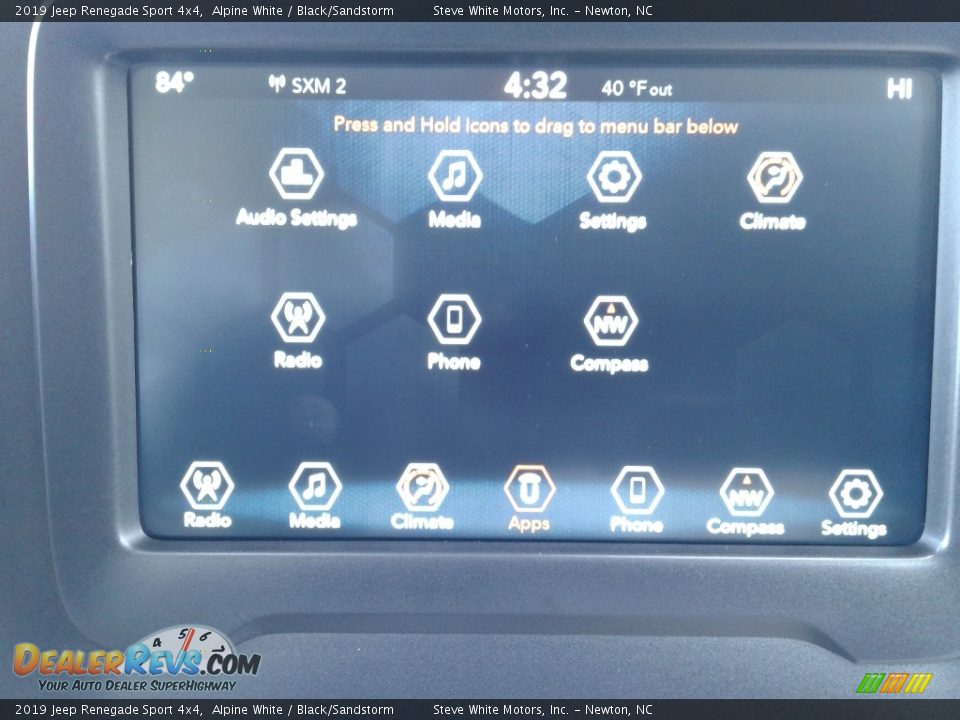 2019 Jeep Renegade Sport 4x4 Alpine White / Black/Sandstorm Photo #23