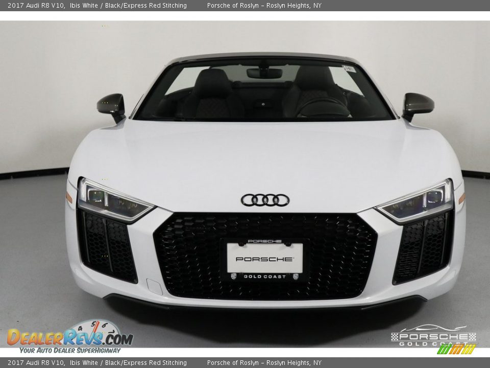 2017 Audi R8 V10 Ibis White / Black/Express Red Stitching Photo #2