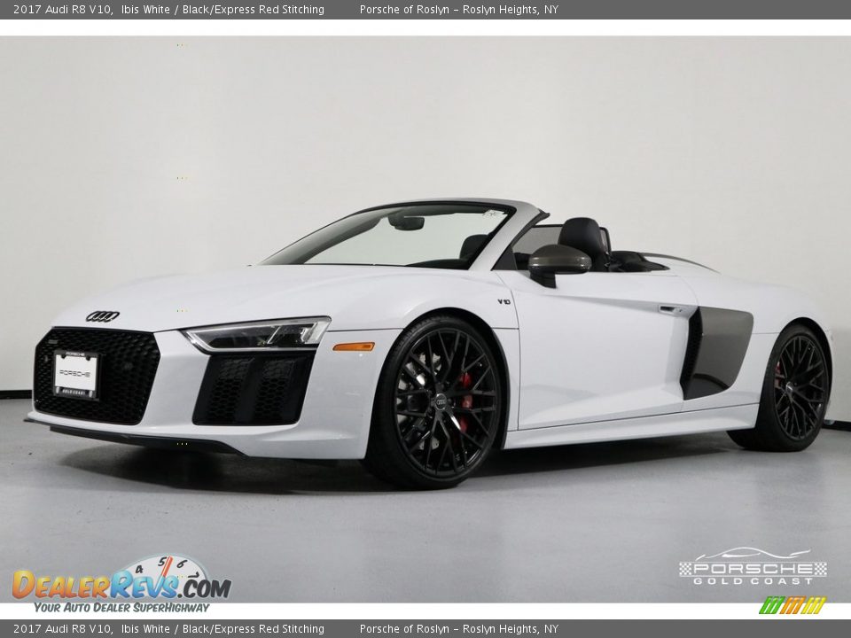 2017 Audi R8 V10 Ibis White / Black/Express Red Stitching Photo #3