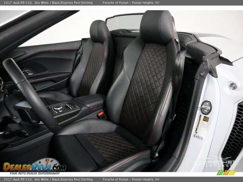 2017 Audi R8 V10 Ibis White / Black/Express Red Stitching Photo #14