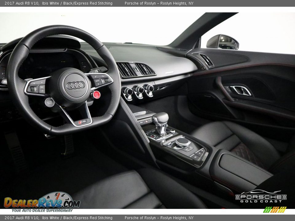 2017 Audi R8 V10 Ibis White / Black/Express Red Stitching Photo #15