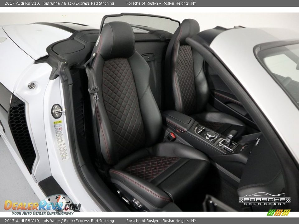 2017 Audi R8 V10 Ibis White / Black/Express Red Stitching Photo #25