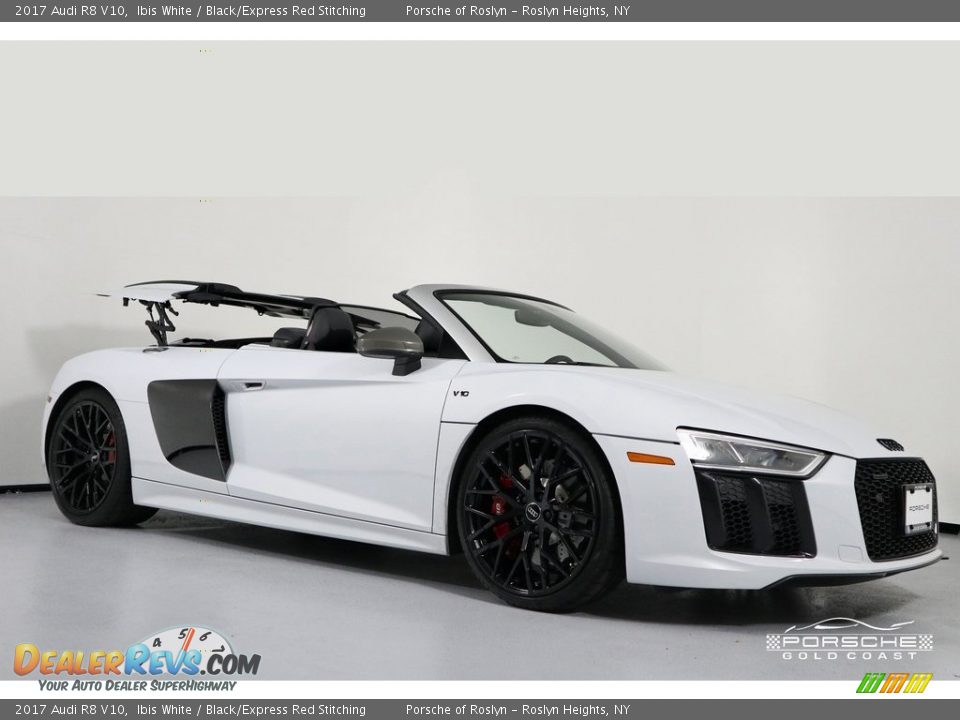 2017 Audi R8 V10 Ibis White / Black/Express Red Stitching Photo #27