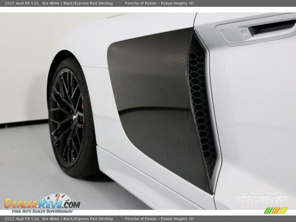 2017 Audi R8 V10 Ibis White / Black/Express Red Stitching Photo #33