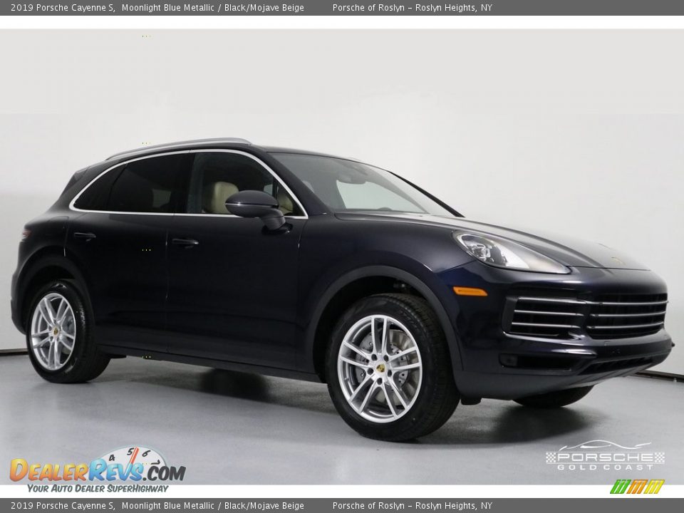 2019 Porsche Cayenne S Moonlight Blue Metallic / Black/Mojave Beige Photo #1