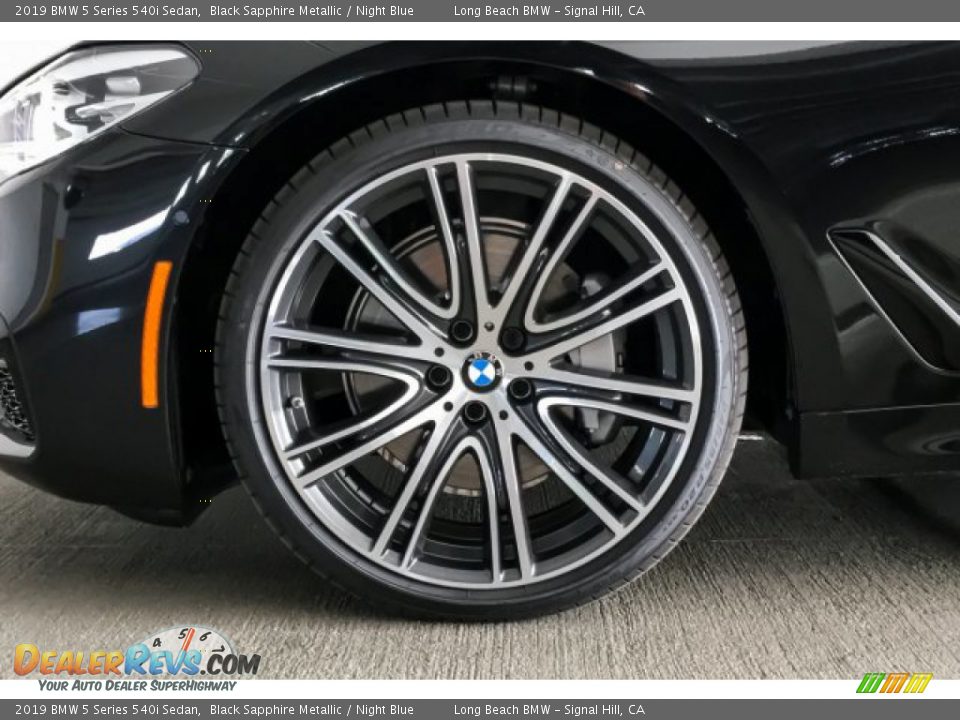 2019 BMW 5 Series 540i Sedan Black Sapphire Metallic / Night Blue Photo #9
