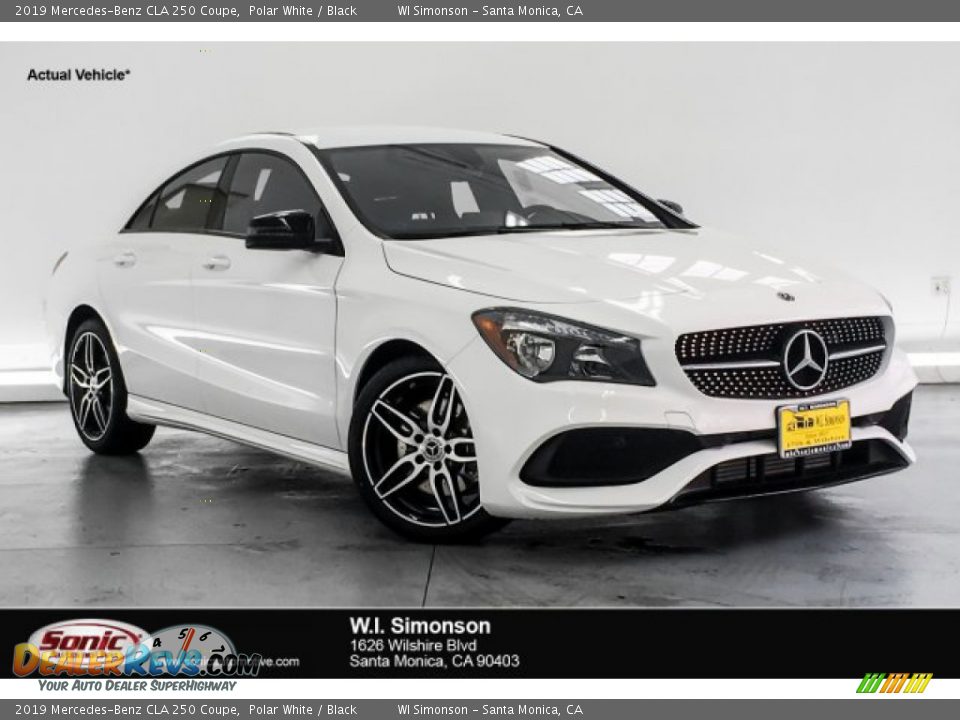 2019 Mercedes-Benz CLA 250 Coupe Polar White / Black Photo #1