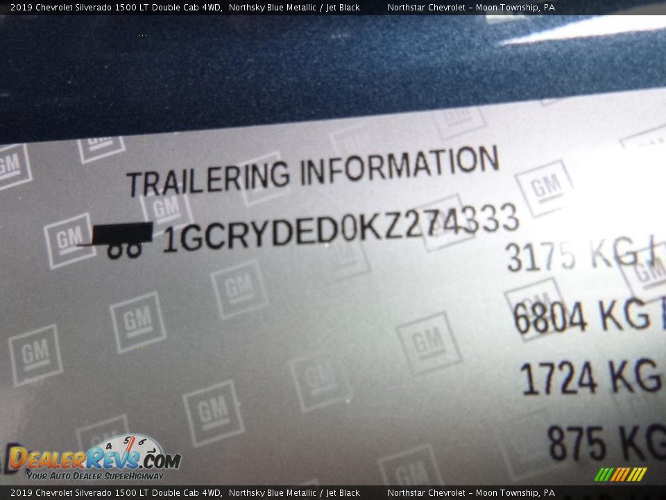 2019 Chevrolet Silverado 1500 LT Double Cab 4WD Northsky Blue Metallic / Jet Black Photo #17