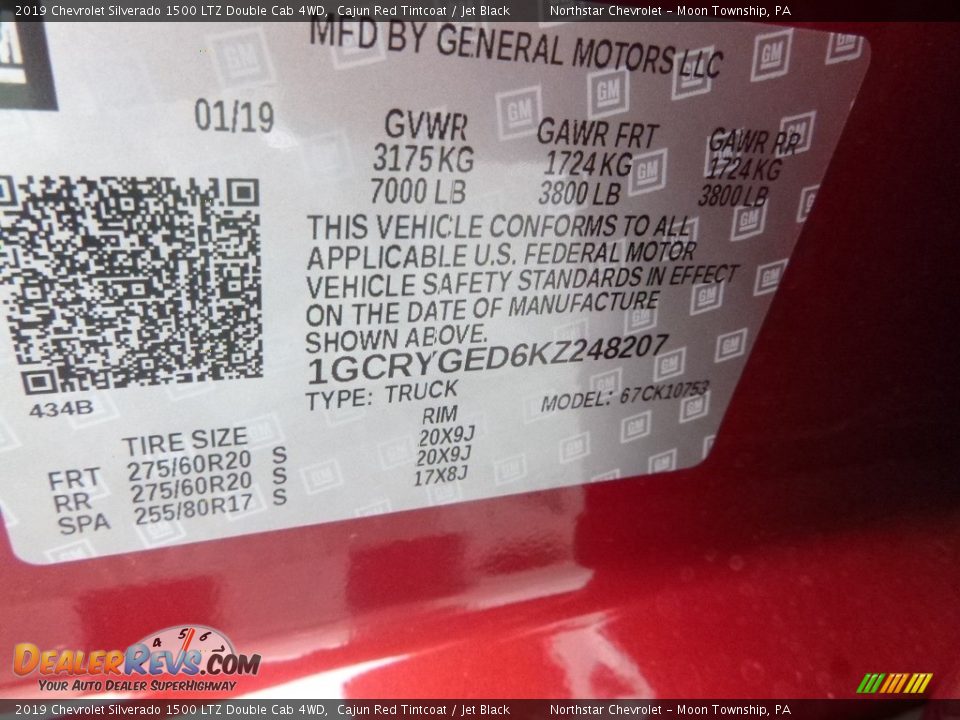 2019 Chevrolet Silverado 1500 LTZ Double Cab 4WD Cajun Red Tintcoat / Jet Black Photo #16